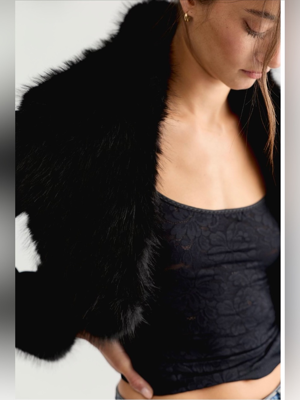 Free People Penny Lane Fur Bolero NWT - Picture 3 of 7